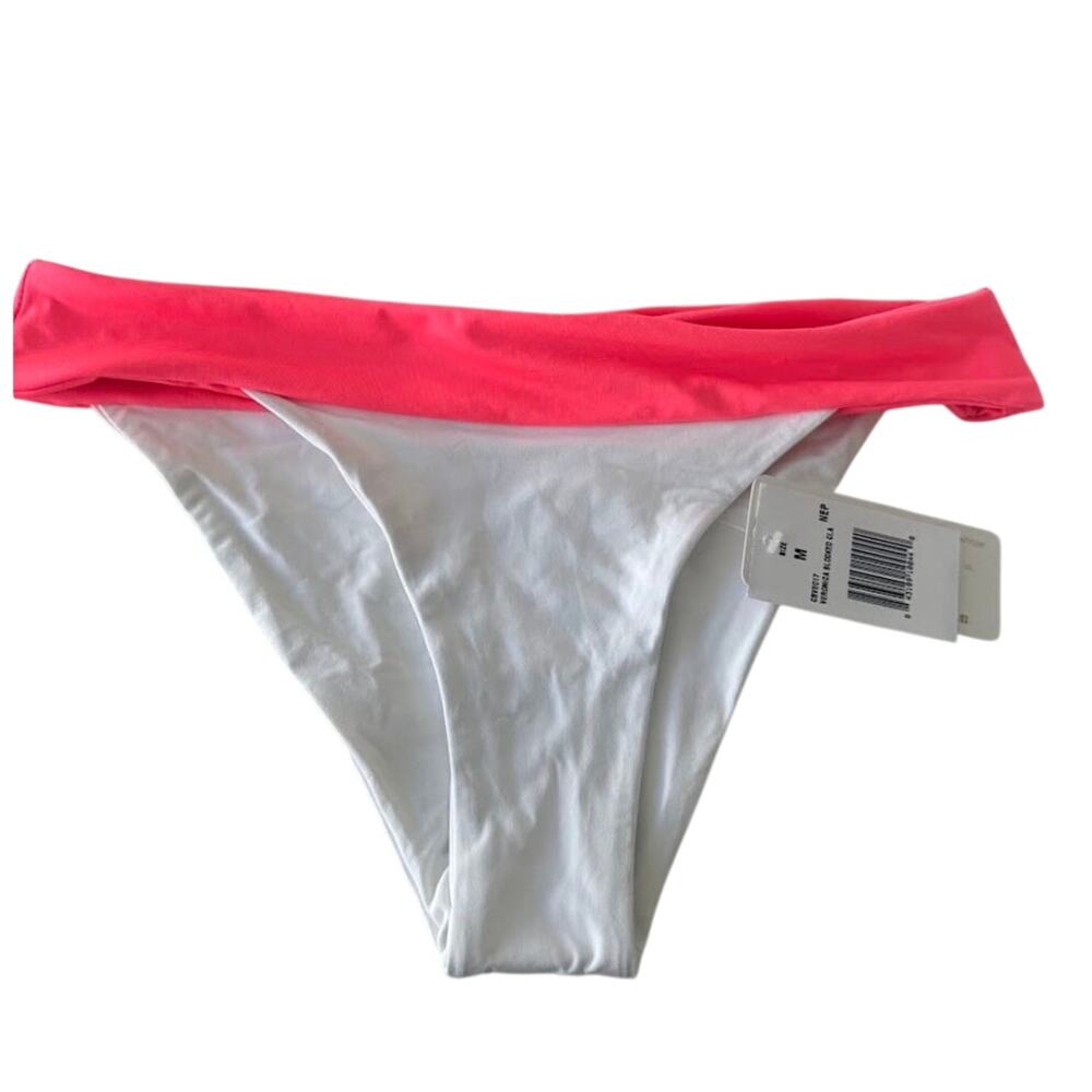 L*Space Veronica Colorblock Bikini Bottom Size M NWT Pink White